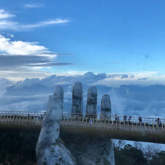 Amazing Golden Bridge On Ban Na Hills In Da Nang, Vietnam