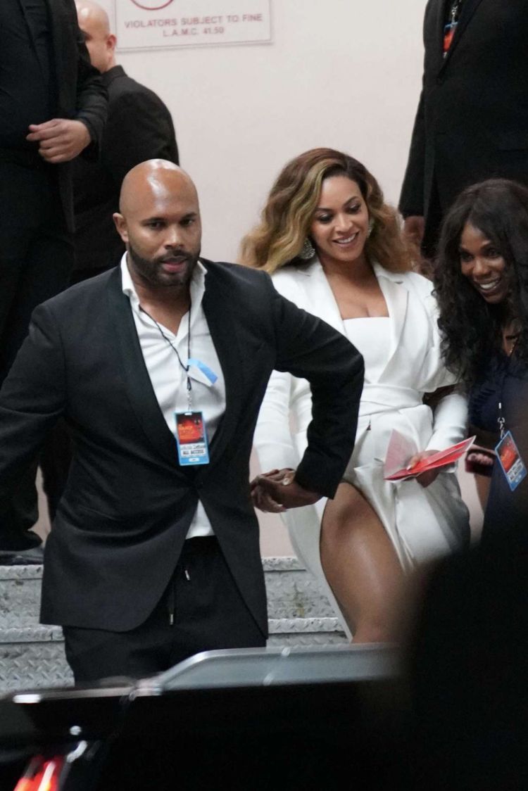 Beyonce Knowles Arrives At NAACP Image Awards In Hollywood