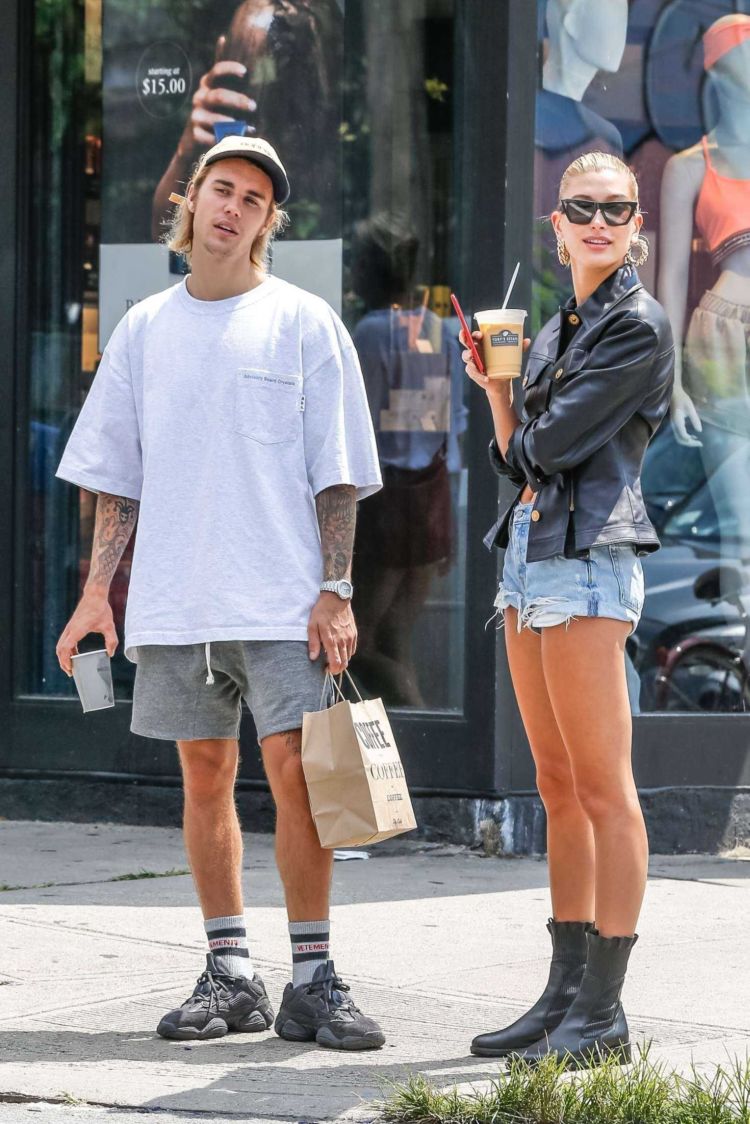 Hailey Baldwin And Justin Bieber Out In New York