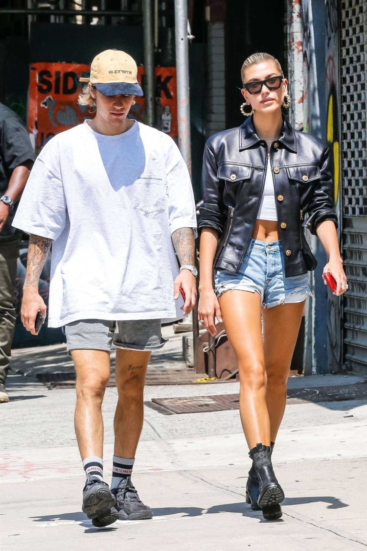 Hailey Baldwin And Justin Bieber Out In New York