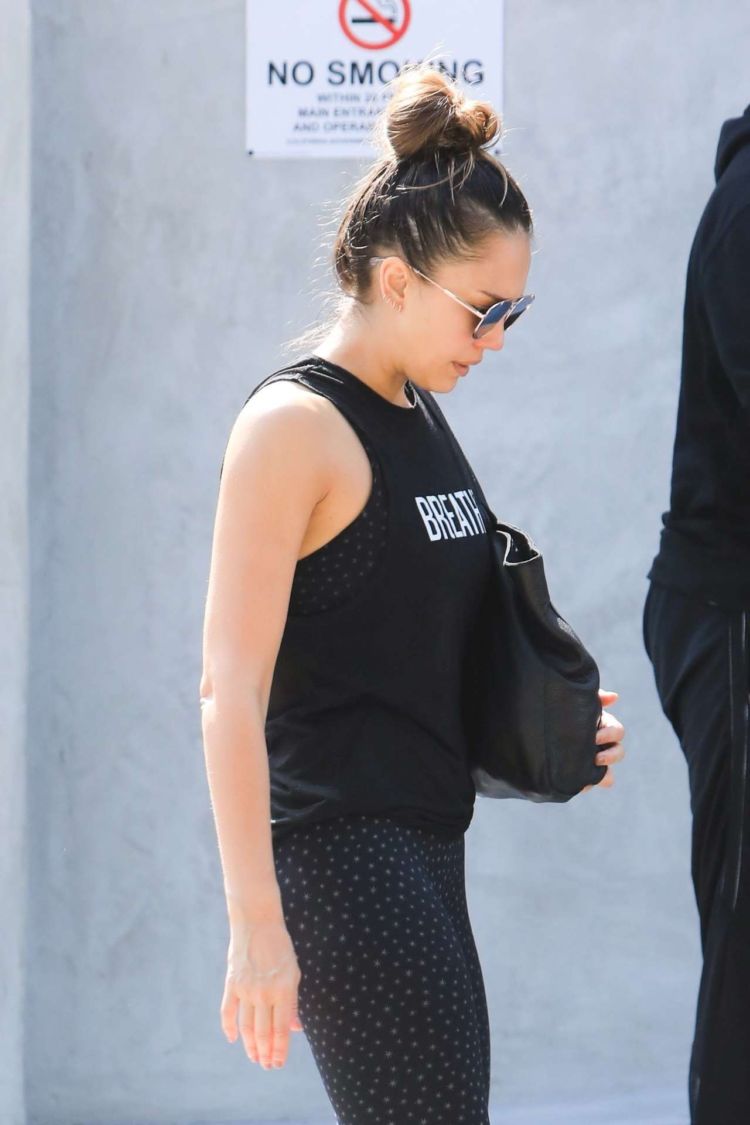 Jessica Alba Candids Outside A Gym In West Hollywood