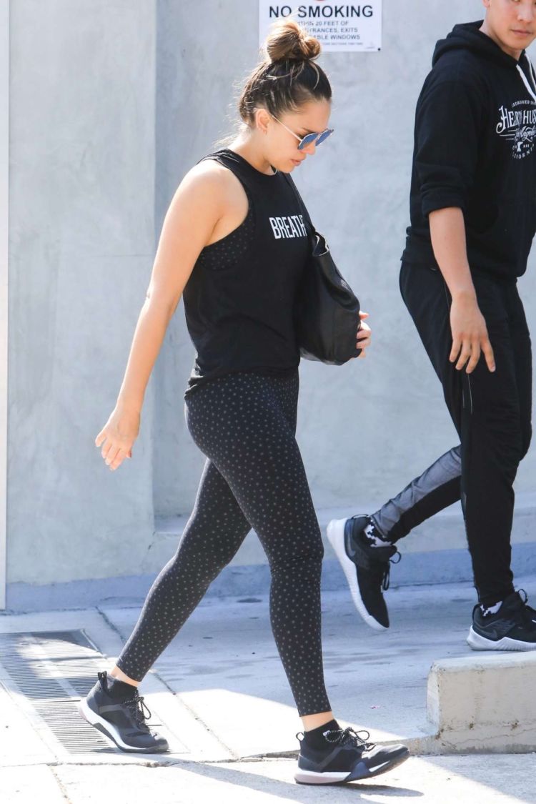 Jessica Alba Candids Outside A Gym In West Hollywood