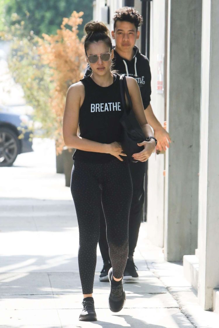 Jessica Alba Candids Outside A Gym In West Hollywood