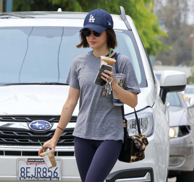 Lucy Hale Arriving At A Gym In Los Angeles