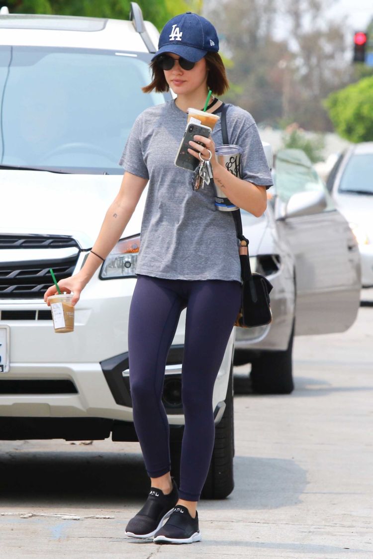 Lucy Hale Arriving At A Gym In Los Angeles