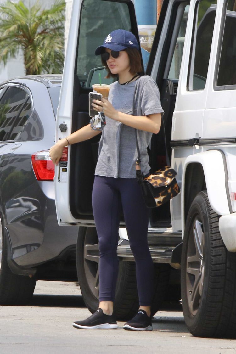 Lucy Hale Arriving At A Gym In Los Angeles