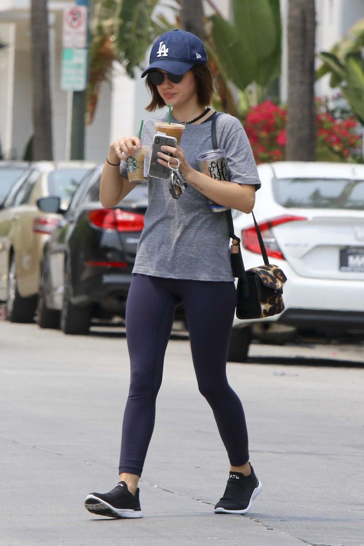 Lucy Hale Arriving At A Gym In Los Angeles