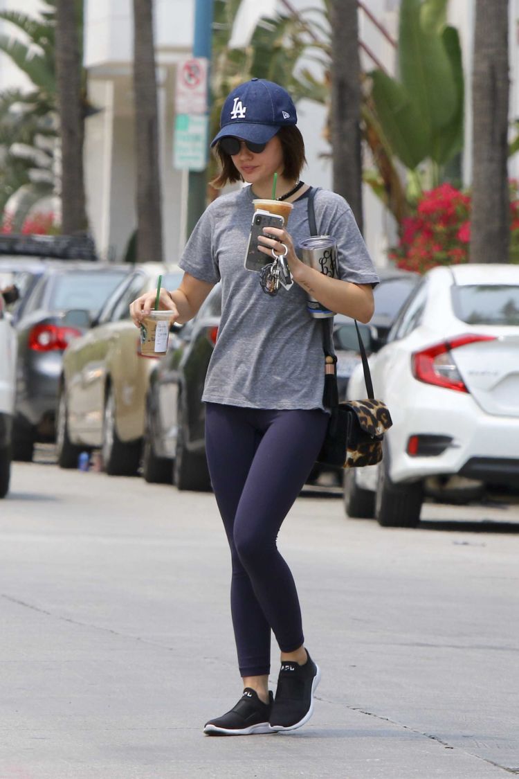 Lucy Hale Arriving At A Gym In Los Angeles