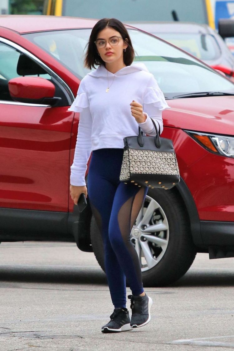 Nerdy Lucy Hale Spotted Out And About In Studio City 
