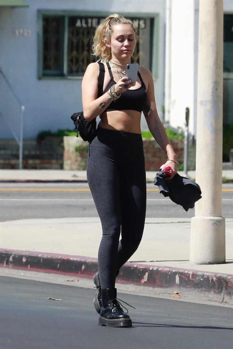Miley Cyrus Outside A Gym Candids In Los Angeles