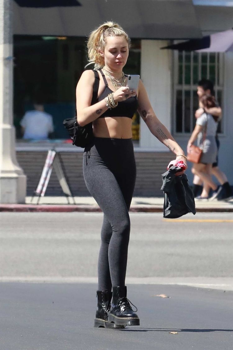Miley Cyrus Outside A Gym Candids In Los Angeles