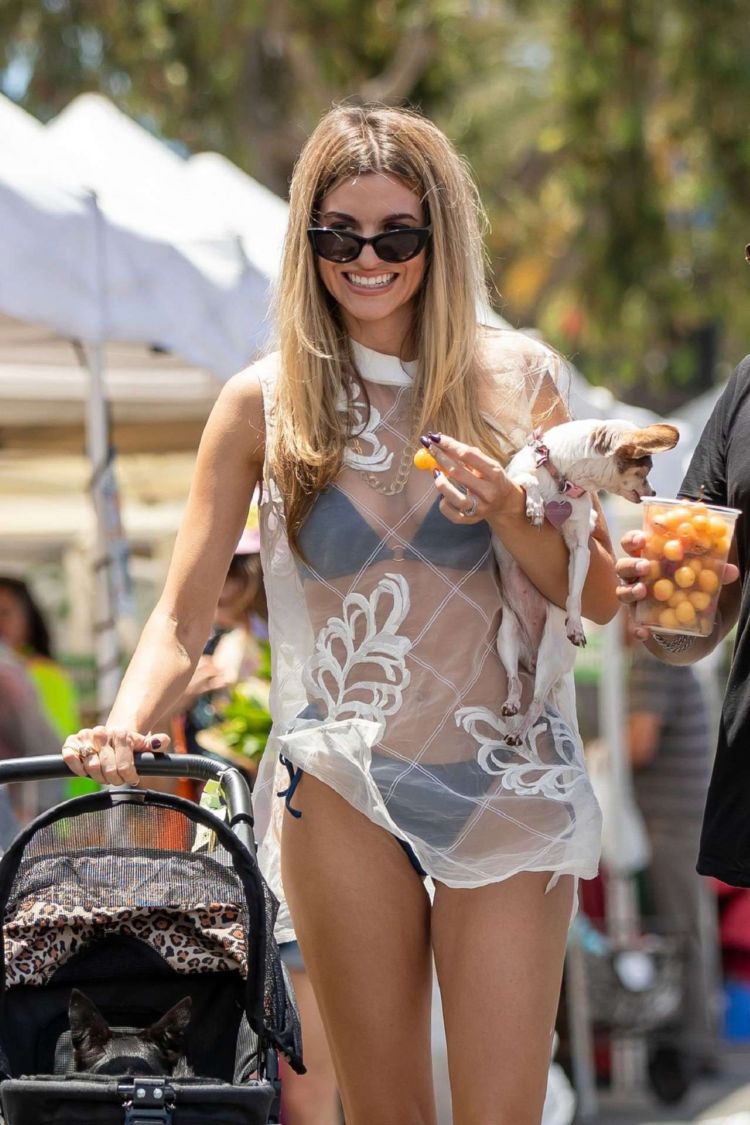 Rachel McCord Candids At The Farmers Market With Her Dogs In LA