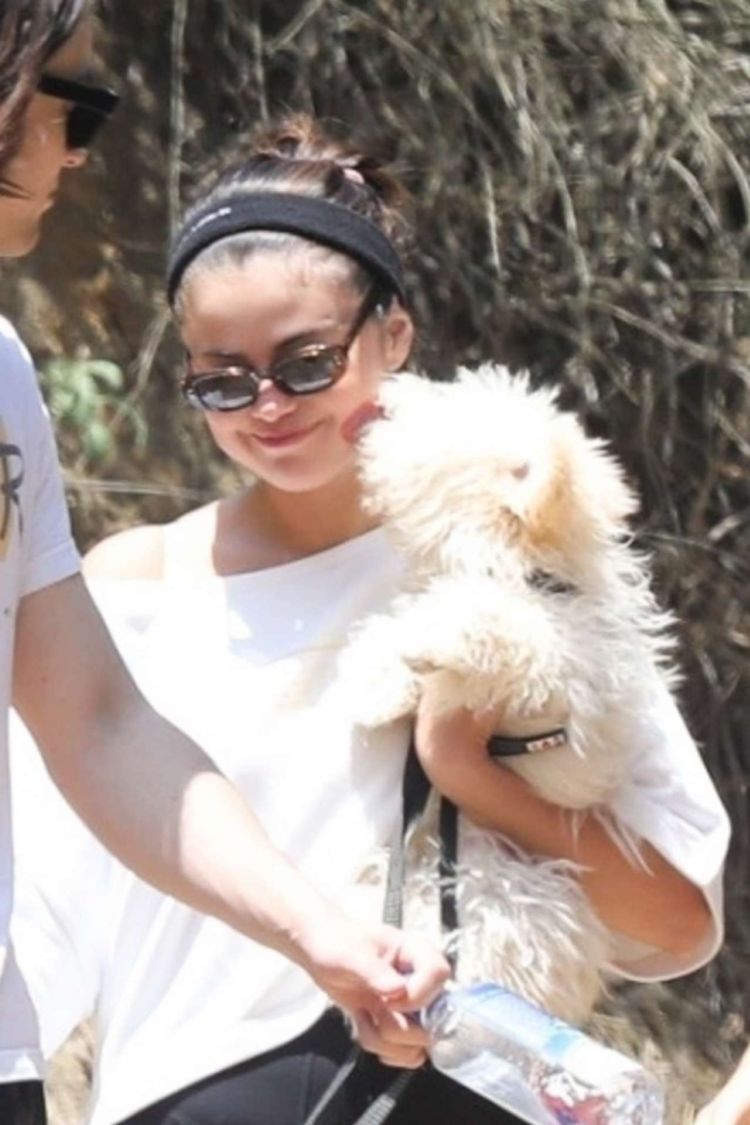 Selena Gomez Out For A Hike With Her Friends And Her New Puppy