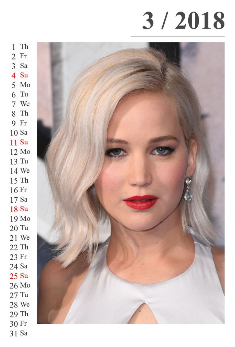 Jennifer Lawrance 2018 Calendar Page 2 Funistan Jennifer Lawrance 2018 Calendar Page 2 Funistan