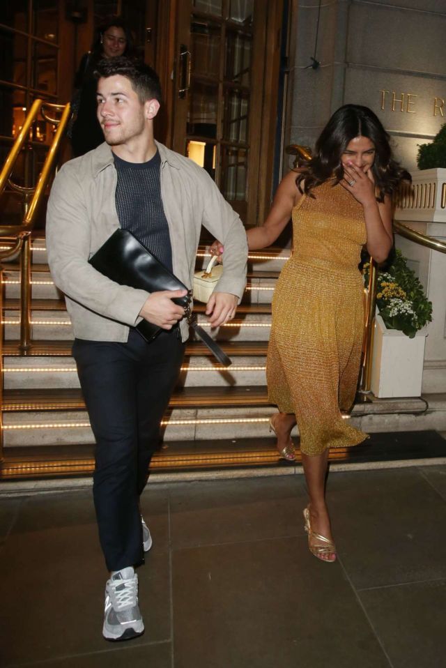 Priyanka Chopra Leaving The Ritz Hotel With Her Hubby In London