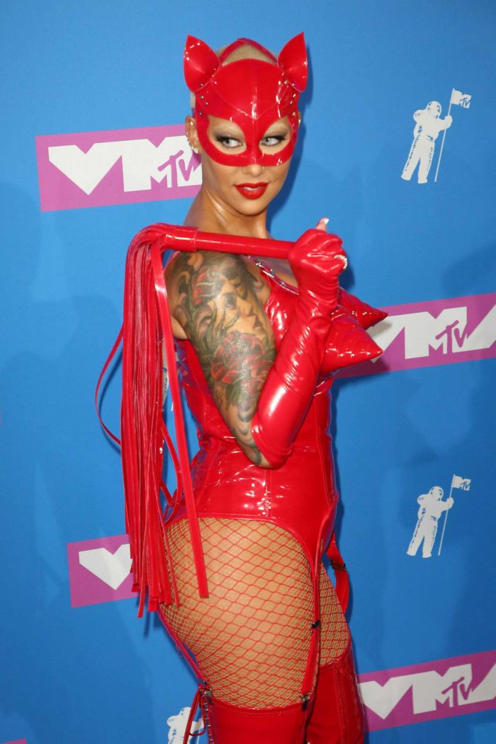 Amber Rose In All Red At MTV Video Music Awards 2018