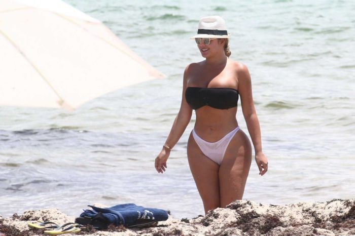 Anastasia Kvitko On The Beach In Bikini
