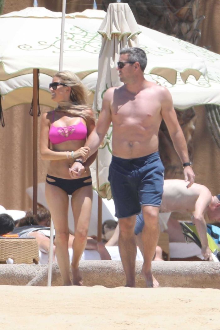Christina El Moussa Candids In Black And Pink Bikini