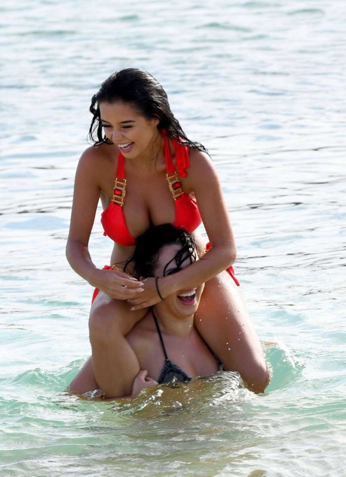 Demi Rose And Alexandra Cane Team Up Together On The Beach