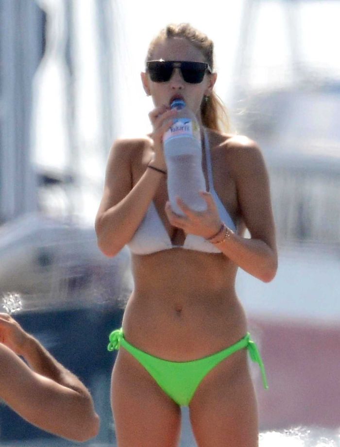 Dylan Penn On A Boat In In Bikini
