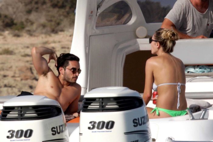 Dylan Penn On A Boat In In Bikini