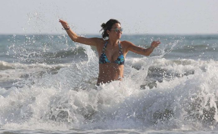 Elisabetta Gregoraci Enjoys Bikini Football At Twiga Beach Club In Forte Dei Marmi