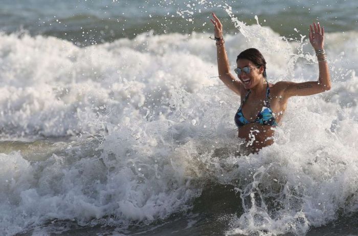 Elisabetta Gregoraci Enjoys Bikini Football At Twiga Beach Club In Forte Dei Marmi