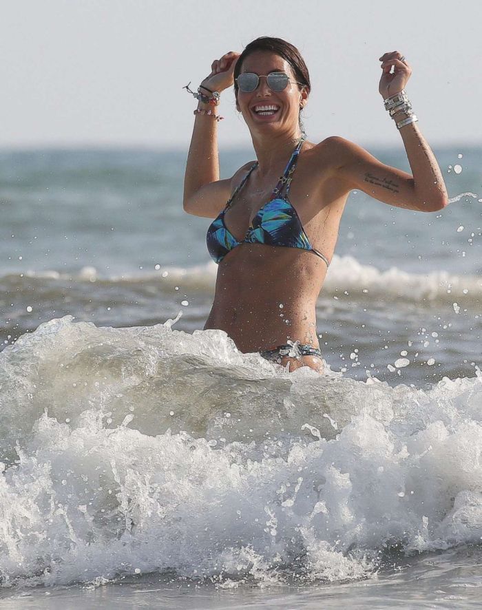 Elisabetta Gregoraci Enjoys Bikini Football At Twiga Beach Club In Forte Dei Marmi