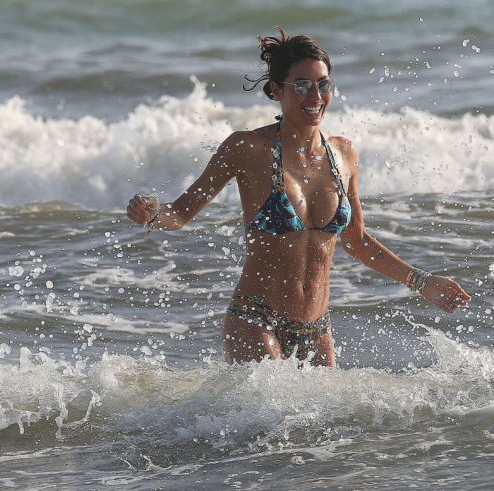 Elisabetta Gregoraci Enjoys Bikini Football At Twiga Beach Club In Forte Dei Marmi
