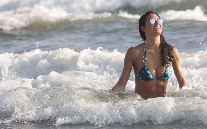 Elisabetta Gregoraci Enjoys Bikini Football At Twiga Beach Club In Forte Dei Marmi