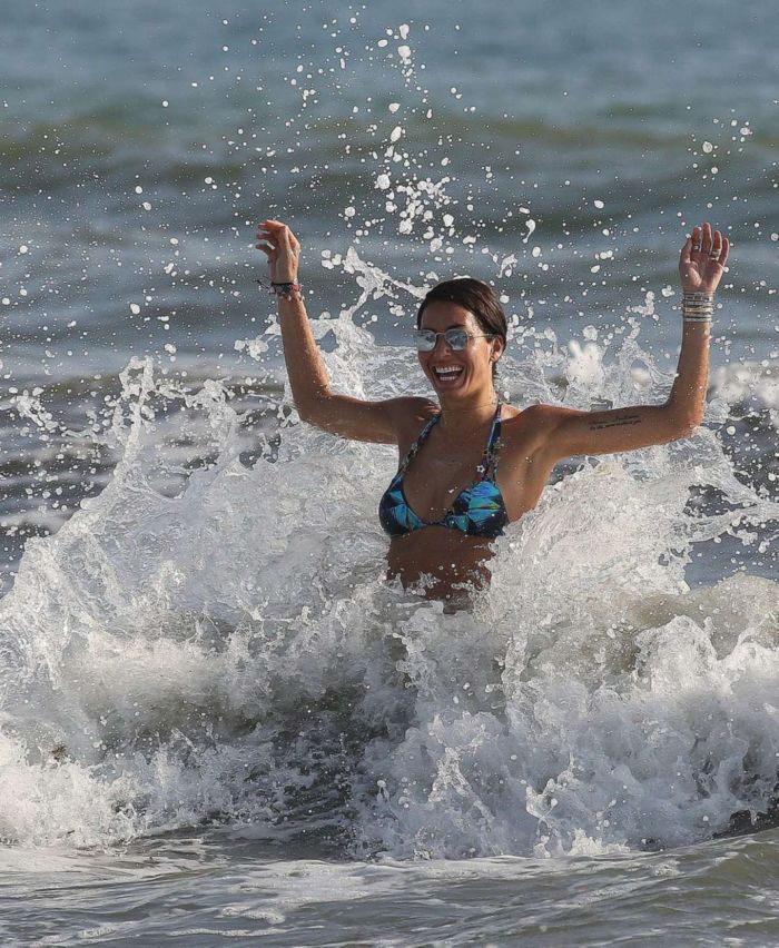 Elisabetta Gregoraci Enjoys Bikini Football At Twiga Beach Club In Forte Dei Marmi