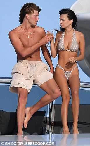 Emily Ratajkowski In Bikini At The Yacht In Sardinia