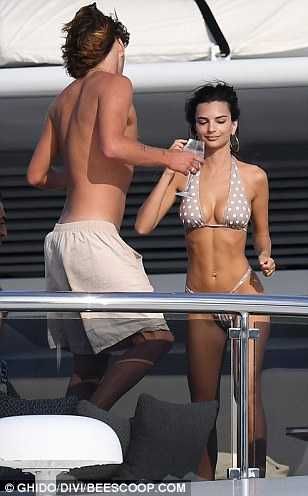 Emily Ratajkowski In Bikini At The Yacht In Sardinia