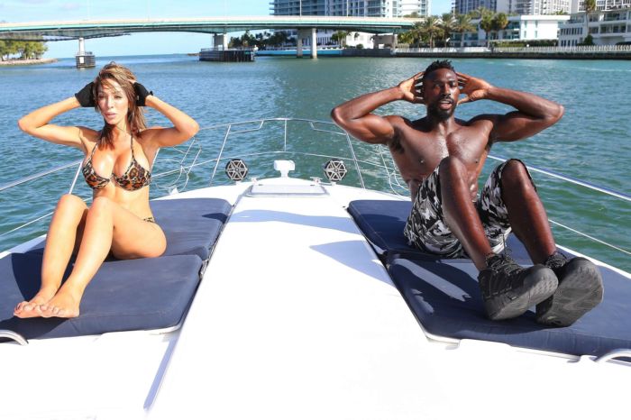 Farrah Abraham Working Out On A Yacht In Florida