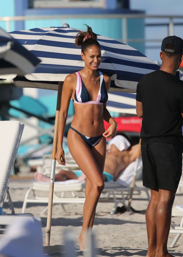 Joan Smalls Spotted In Bikini On The Beach In Miami