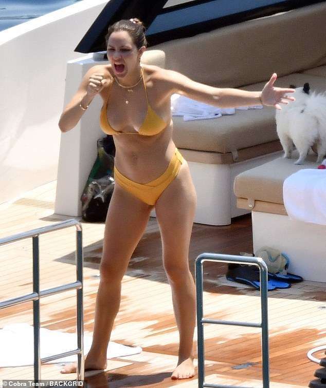 Katharine McPhee In A Bikini On a Yacht In Capri, Italy