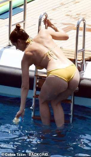 Katharine McPhee In A Bikini On a Yacht In Capri, Italy