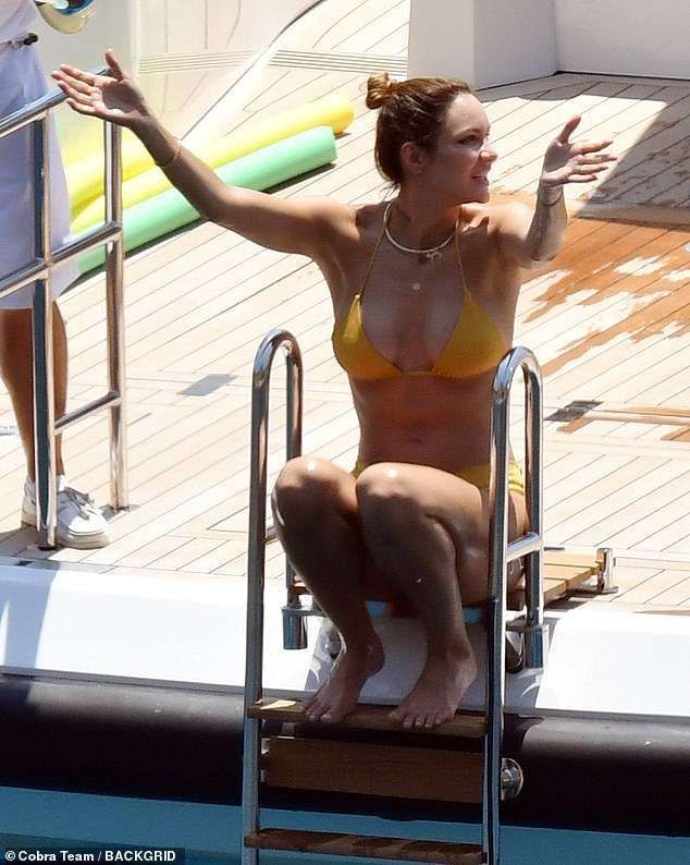 Katharine McPhee In A Bikini On a Yacht In Capri, Italy