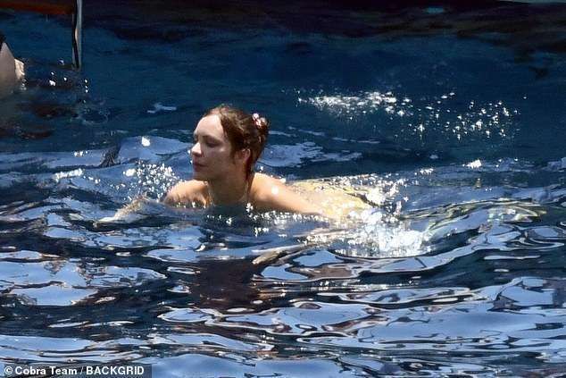 Katharine McPhee In A Bikini On a Yacht In Capri, Italy