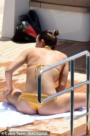 Katharine McPhee In A Bikini On a Yacht In Capri, Italy
