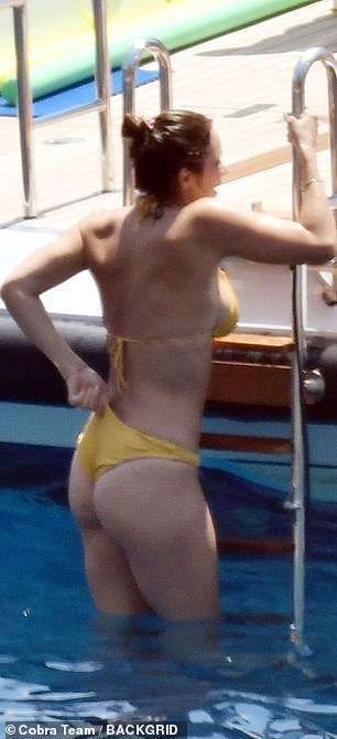 Katharine McPhee In A Bikini On a Yacht In Capri, Italy