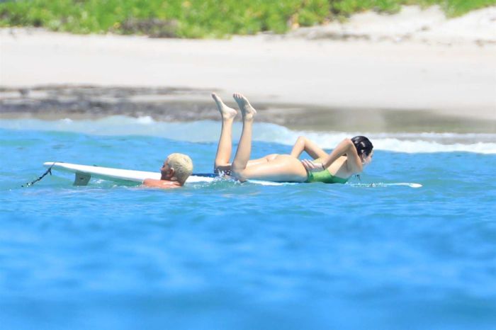 Kendall Jenner Enjoys Swimsuit Surfing In Mexico