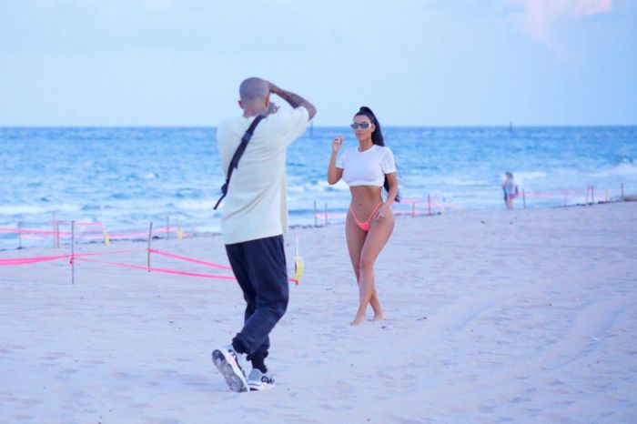 Kim Kardashian In Miami For A Bikini Photoshoot