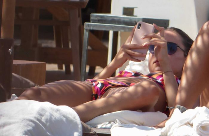 Kimberley Garner Enjoying In Bikini At The Beach In Mykonos