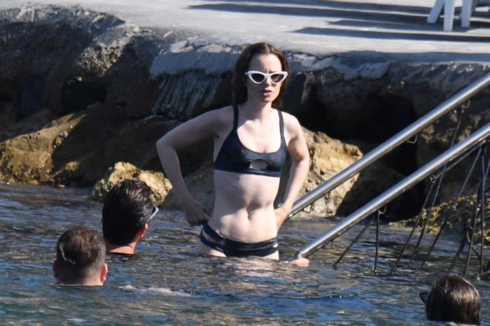 Lily Collins Bikini Vacation In Ischia, Italy