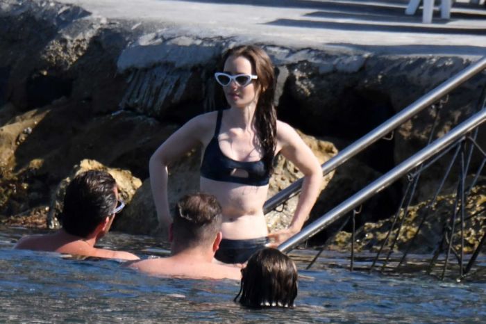 Lily Collins Bikini Vacation In Ischia, Italy