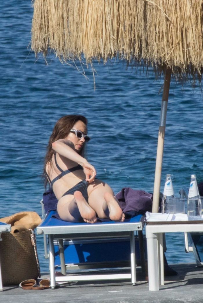 Lily Collins Bikini Vacation In Ischia, Italy