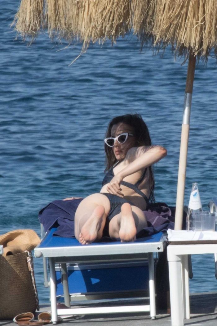 Lily Collins Bikini Vacation In Ischia, Italy