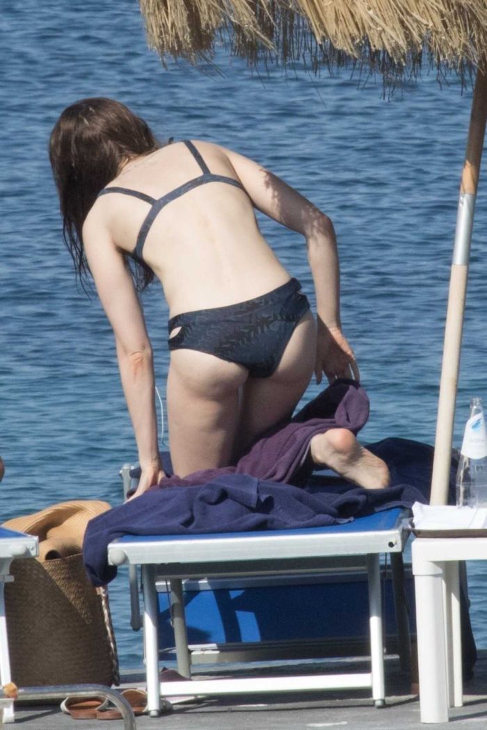 Lily Collins Bikini Vacation In Ischia, Italy