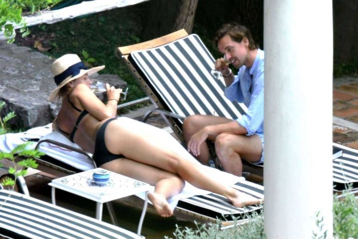 Maria Sharapova Candids In Black Bikini At The Swimming Pool